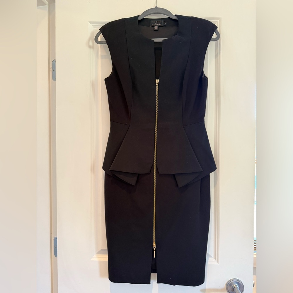 Ted Baker Sleeveless Zip-Up Front Peplum Dress